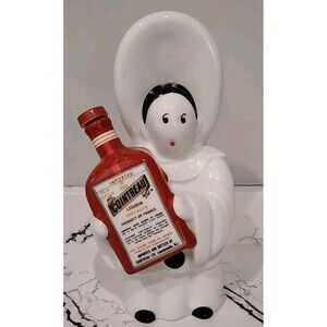 Vintage 70s ?  COINTREAU Liqueur ADVERTISING Limoges France Porcelain Decor Man